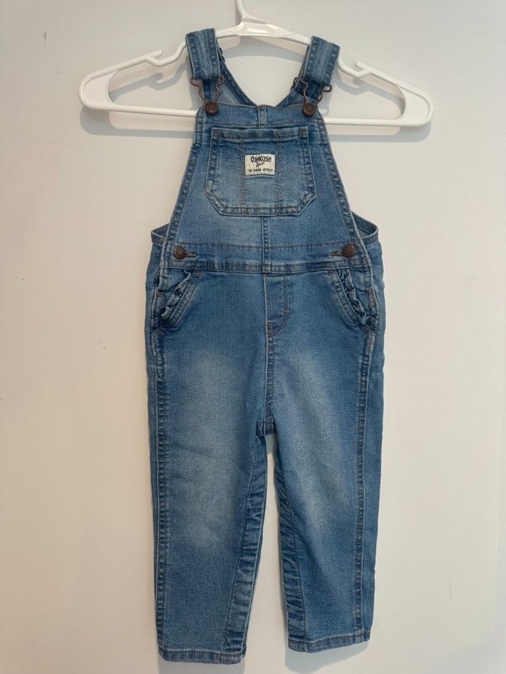 OshKosh Denim Overalls, Unisex Girl Boy, Size 24m